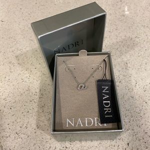 Nadri letter A necklace - crystals embellishments - Clasp w/extension & crystal